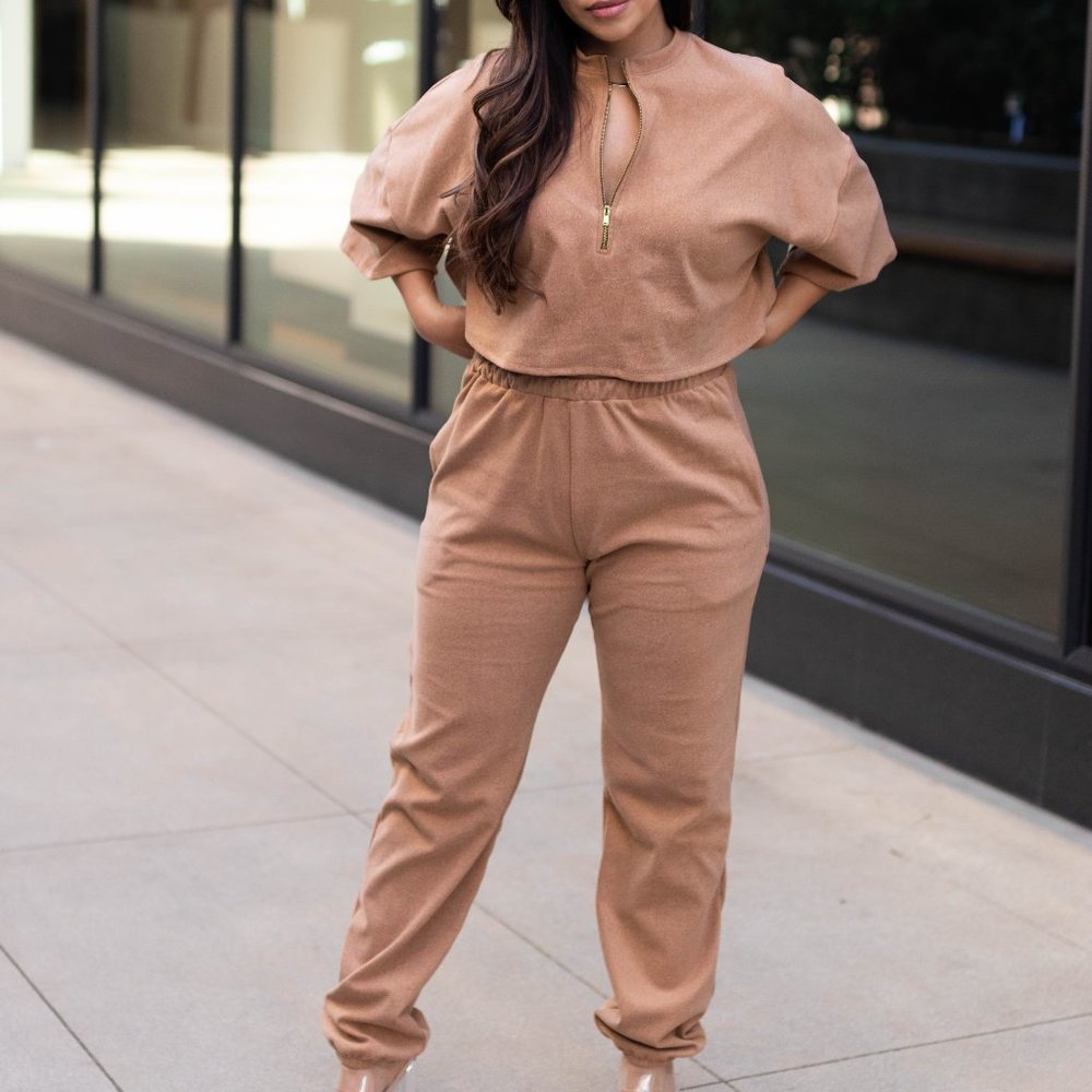 Luxe Jogger Set - Tan